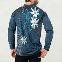 Tahiti Matarii Button Sweatshirt Tahitian Spring Blue Galaxy LT05 - Polynesian Pride