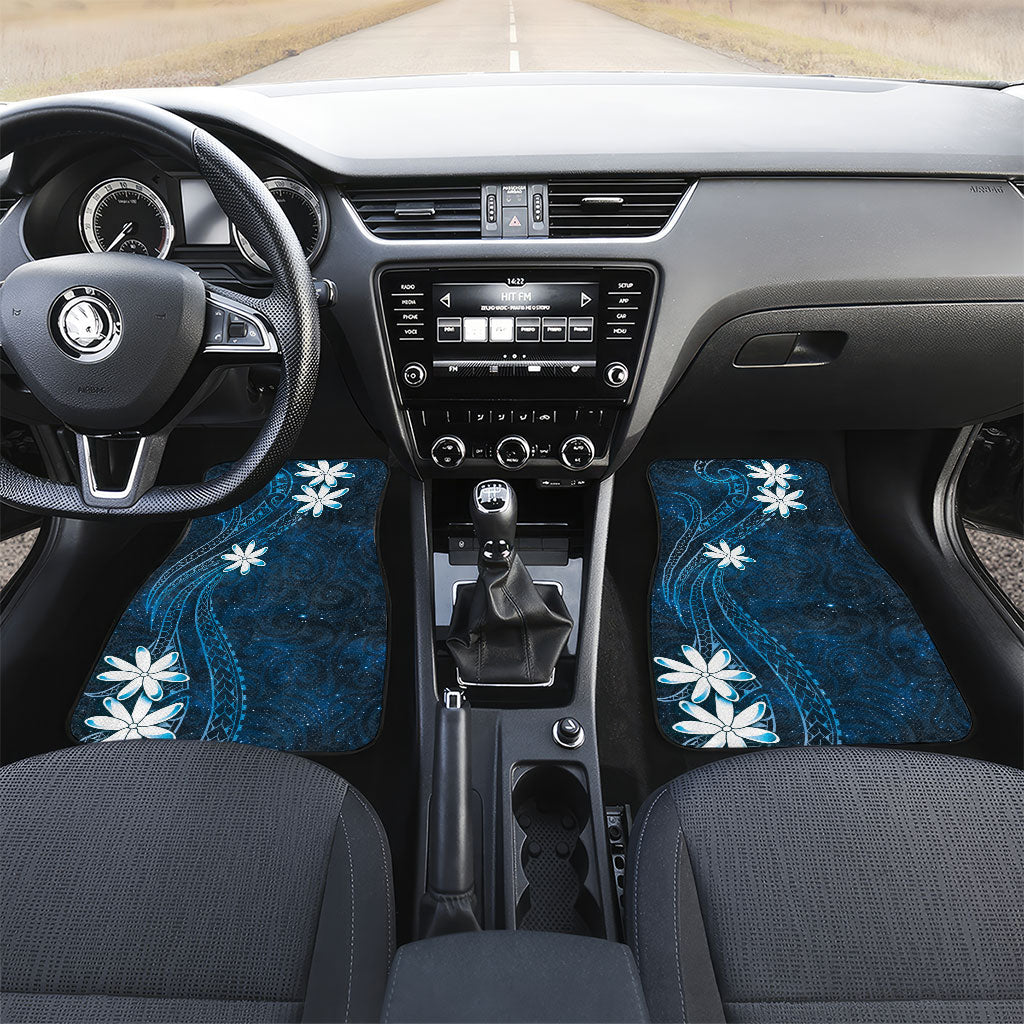 Tahiti Matarii Car Mats Tahitian Spring Blue Galaxy LT05 Set 2pcs - Front Blue - Polynesian Pride
