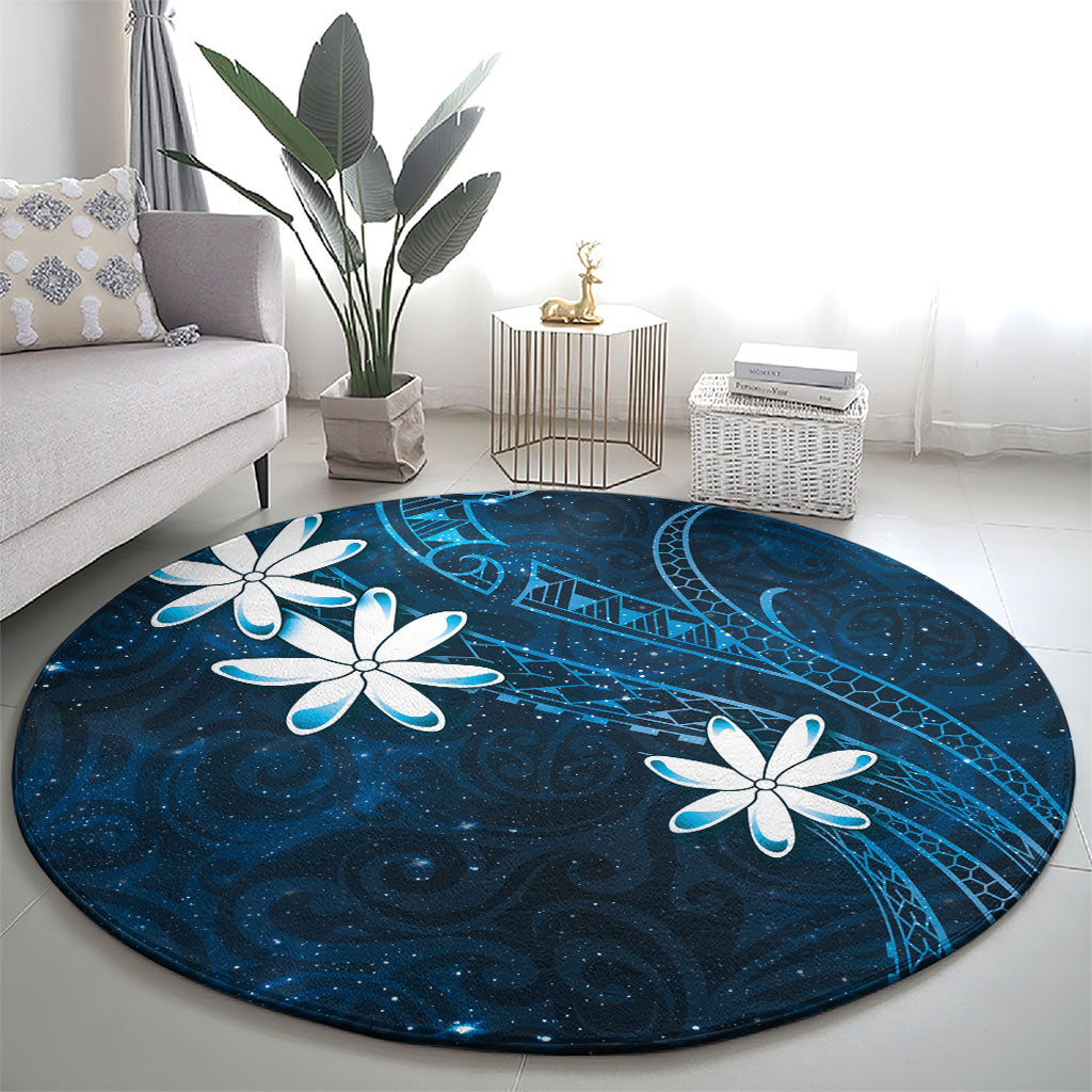 Tahiti Matarii Round Carpet Tahitian Spring Blue Galaxy LT05 - Polynesian Pride