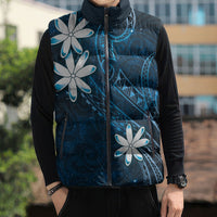 Tahiti Matarii Sleeveless Puffer Jacket Tahitian Spring Blue Galaxy LT05 - Polynesian Pride