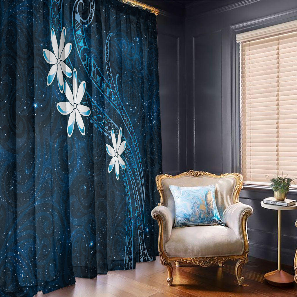 Tahiti Matarii Window Curtain Tahitian Spring Blue Galaxy LT05 - Polynesian Pride