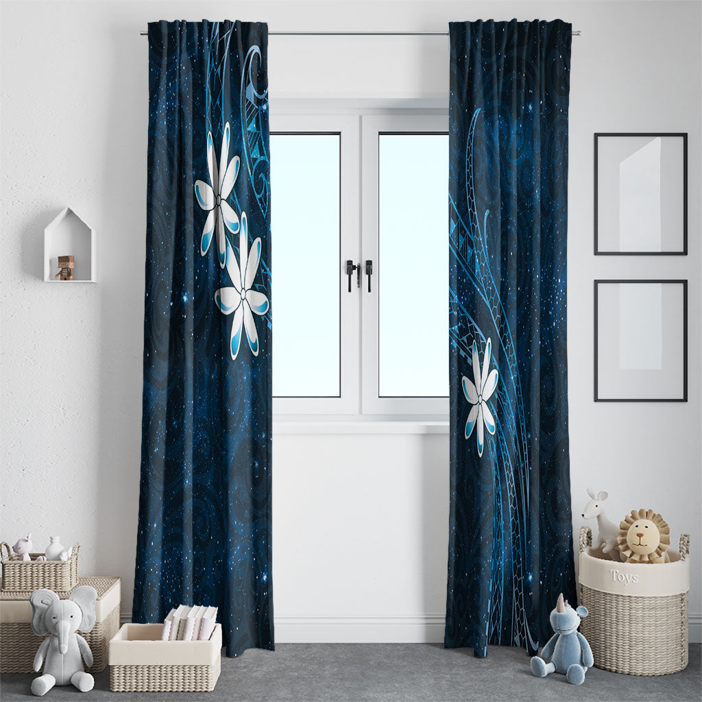 Tahiti Matarii Window Curtain Tahitian Spring Blue Galaxy LT05 - Polynesian Pride