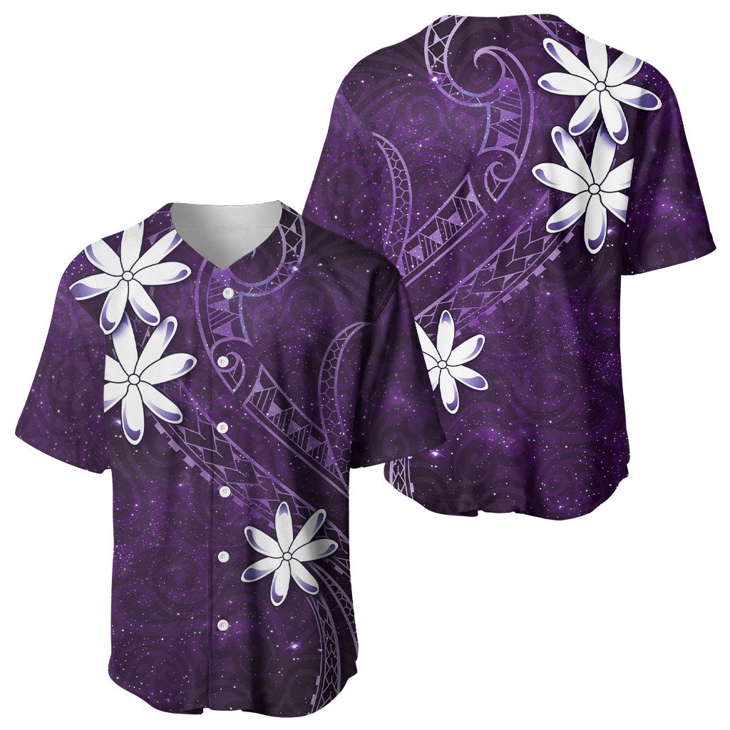 Tahiti Matarii Baseball Jersey Tahitian Spring Purple Galaxy LT05 - Polynesian Pride