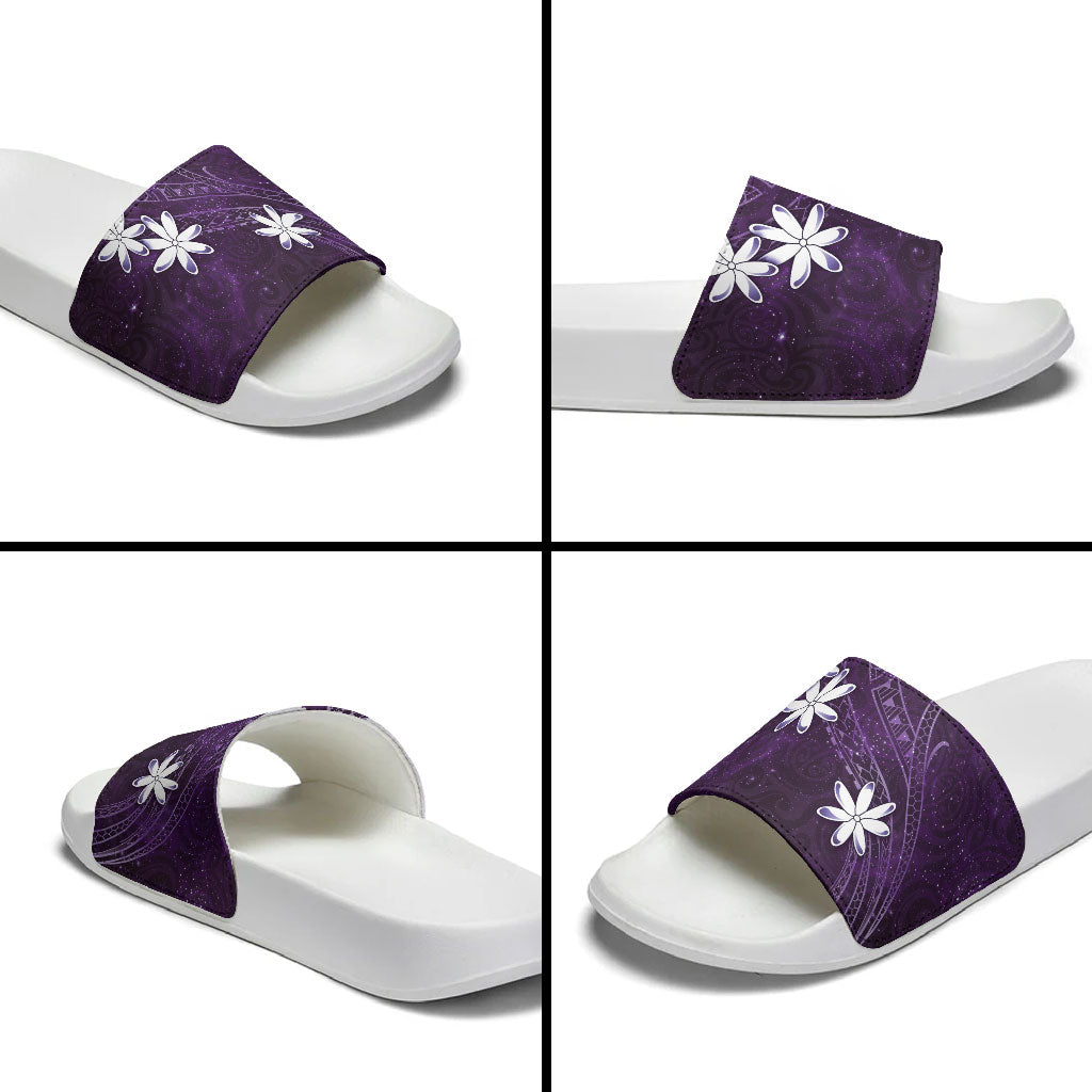 Tahiti Matarii Slide Sandals Tahitian Spring Purple Galaxy LT05 - Polynesian Pride