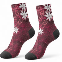Tahiti Matarii Crew Socks Tahitian Spring Red Galaxy LT05 - Polynesian Pride