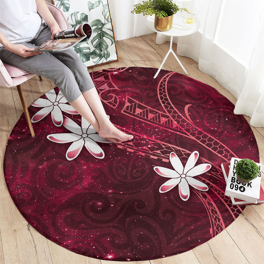 Tahiti Matarii Round Carpet Tahitian Spring Red Galaxy LT05 - Polynesian Pride