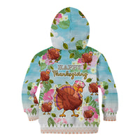 Hawaii Thanksgiving Kid Hoodie Funny Turkey Dabbing Dance LT05 - Polynesian Pride