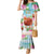 Hawaii Thanksgiving Mermaid Dress Funny Turkey Dabbing Dance LT05 Women Blue - Polynesian Pride