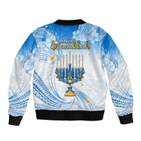 Polynesia Hanukkah Festival Bomber Jacket With Menorah Polynesian Style LT05 - Polynesian Pride