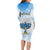 Polynesia Hanukkah Festival Long Sleeve Bodycon Dress With Menorah Polynesian Style LT05 - Polynesian Pride