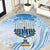 Polynesia Hanukkah Festival Round Carpet With Menorah Polynesian Style LT05 Blue - Polynesian Pride