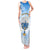 Polynesia Hanukkah Festival Tank Maxi Dress With Menorah Polynesian Style LT05 Women Blue - Polynesian Pride