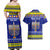 Personalised Polynesia Christmukkah Couples Matching Off Shoulder Maxi Dress and Hawaiian Shirt Menorah With Polynesian Tribal Pattern LT05 - Polynesian Pride