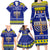 Personalised Polynesia Christmukkah Family Matching Long Sleeve Bodycon Dress and Hawaiian Shirt Menorah With Polynesian Tribal Pattern LT05 - Polynesian Pride