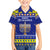 Personalised Polynesia Christmukkah Family Matching Short Sleeve Bodycon Dress and Hawaiian Shirt Menorah With Polynesian Tribal Pattern LT05 Son's Shirt Blue - Polynesian Pride