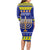 Personalised Polynesia Christmukkah Long Sleeve Bodycon Dress Menorah With Polynesian Tribal Pattern LT05 - Polynesian Pride