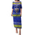 Personalised Polynesia Christmukkah Puletasi Menorah With Polynesian Tribal Pattern LT05 Long Dress Blue - Polynesian Pride