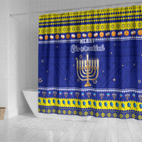 Polynesia Christmukkah Shower Curtain Menorah With Polynesian Tribal Pattern LT05 - Polynesian Pride