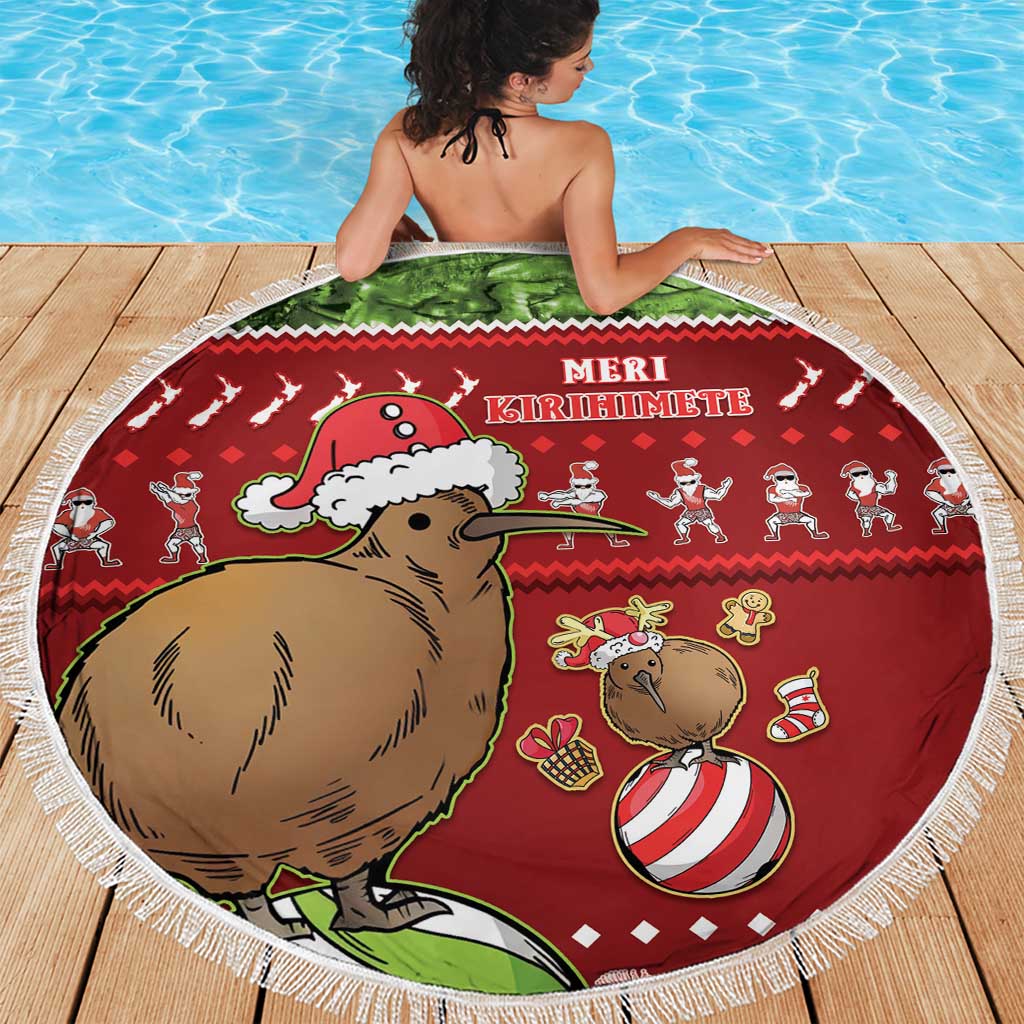 New Zealand Kiwi Christmas Beach Blanket Paua Shell Glitter Green LT05 - Polynesian Pride
