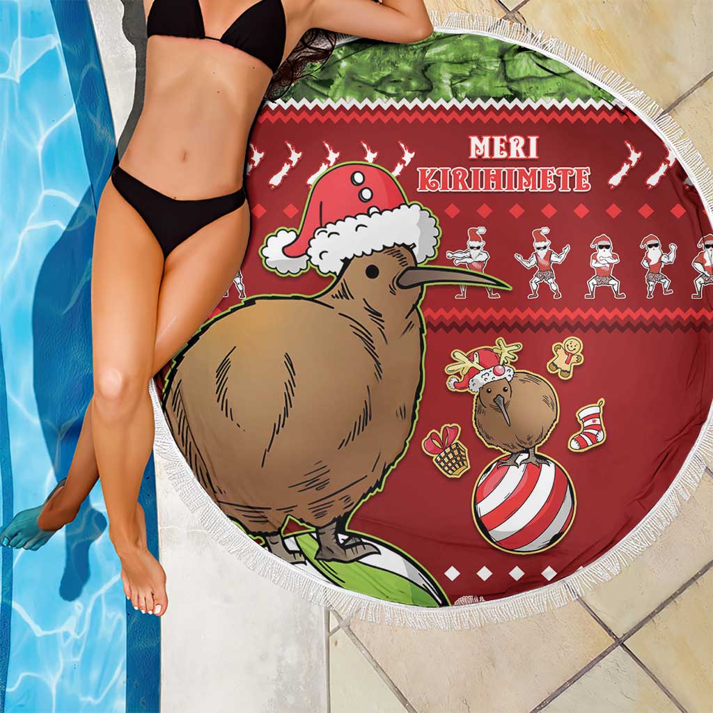 New Zealand Kiwi Christmas Beach Blanket Paua Shell Glitter Green LT05 - Polynesian Pride