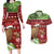 New Zealand Kiwi Christmas Couples Matching Long Sleeve Bodycon Dress and Hawaiian Shirt Paua Shell Glitter Green