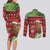 New Zealand Kiwi Christmas Couples Matching Long Sleeve Bodycon Dress and Long Sleeve Button Shirt Paua Shell Glitter Green