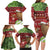 New Zealand Kiwi Christmas Family Matching Long Sleeve Bodycon Dress and Hawaiian Shirt Paua Shell Glitter Green