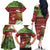 New Zealand Kiwi Christmas Family Matching Off The Shoulder Long Sleeve Dress and Hawaiian Shirt Paua Shell Glitter Green