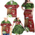 New Zealand Kiwi Christmas Family Matching Off Shoulder Maxi Dress and Hawaiian Shirt Paua Shell Glitter Green