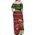 New Zealand Kiwi Christmas Family Matching Off Shoulder Maxi Dress and Hawaiian Shirt Paua Shell Glitter Green