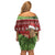 New Zealand Kiwi Christmas Family Matching Off Shoulder Short Dress and Hawaiian Shirt Paua Shell Glitter Green