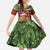 New Zealand Kiwi Christmas Family Matching Short Sleeve Bodycon Dress and Hawaiian Shirt Paua Shell Glitter Green