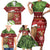 New Zealand Kiwi Christmas Family Matching Short Sleeve Bodycon Dress and Hawaiian Shirt Paua Shell Glitter Green