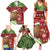 New Zealand Kiwi Christmas Family Matching Summer Maxi Dress and Hawaiian Shirt Paua Shell Glitter Green