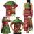 New Zealand Kiwi Christmas Family Matching Tank Maxi Dress and Hawaiian Shirt Paua Shell Glitter Green