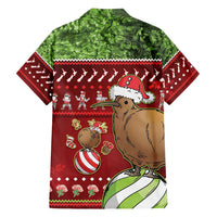 New Zealand Kiwi Christmas Hawaiian Shirt Paua Shell Glitter Green LT05 - Polynesian Pride
