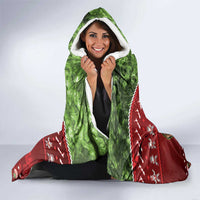 New Zealand Kiwi Christmas Hooded Blanket Paua Shell Glitter Green LT05 - Polynesian Pride