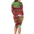 New Zealand Kiwi Christmas Long Sleeve Bodycon Dress Paua Shell Glitter Green