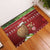 New Zealand Kiwi Christmas Rubber Doormat Paua Shell Glitter Green