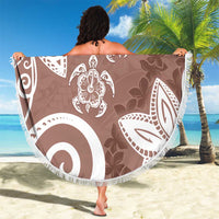 Polynesia Beach Blanket Brown Tribal Turtle Floral Pattern LT05 - Polynesian Pride