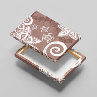 Polynesia Canvas Wall Art Brown Tribal Turtle Floral Pattern LT05 - Polynesian Pride