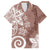 Polynesia Family Matching Long Sleeve Bodycon Dress and Hawaiian Shirt Brown Tribal Turtle Floral Pattern