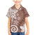 Polynesia Family Matching Mermaid Dress and Hawaiian Shirt Brown Tribal Turtle Floral Pattern