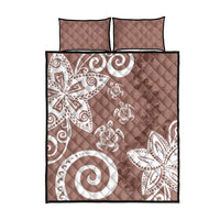 Polynesia Quilt Bed Set Brown Tribal Turtle Floral Pattern LT05 - Polynesian Pride