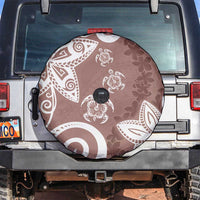 Polynesia Spare Tire Cover Brown Tribal Turtle Floral Pattern LT05 Brown - Polynesian Pride