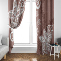 Polynesia Window Curtain Brown Tribal Turtle Floral Pattern LT05 - Polynesian Pride