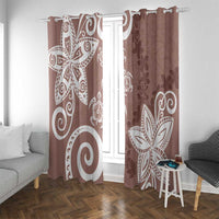 Polynesia Window Curtain Brown Tribal Turtle Floral Pattern LT05 With Grommets Brown - Polynesian Pride