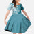 Polynesia Family Matching Mermaid Dress and Hawaiian Shirt Hippie Blue Tribal Turtle Floral Pattern
