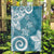 Polynesia Garden Flag Hippie Blue Tribal Turtle Floral Pattern