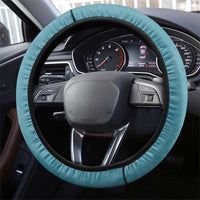 Polynesia Steering Wheel Cover Hippie Blue Tribal Turtle Floral Pattern LT05 - Polynesian Pride